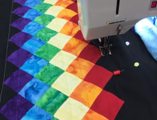 Prism Path baby quilt by walking foot